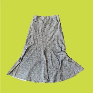 BOHO SILKY ANTHROPOLOGIE PATTERN BLUE MIDI SKIRT SIZE SMALL